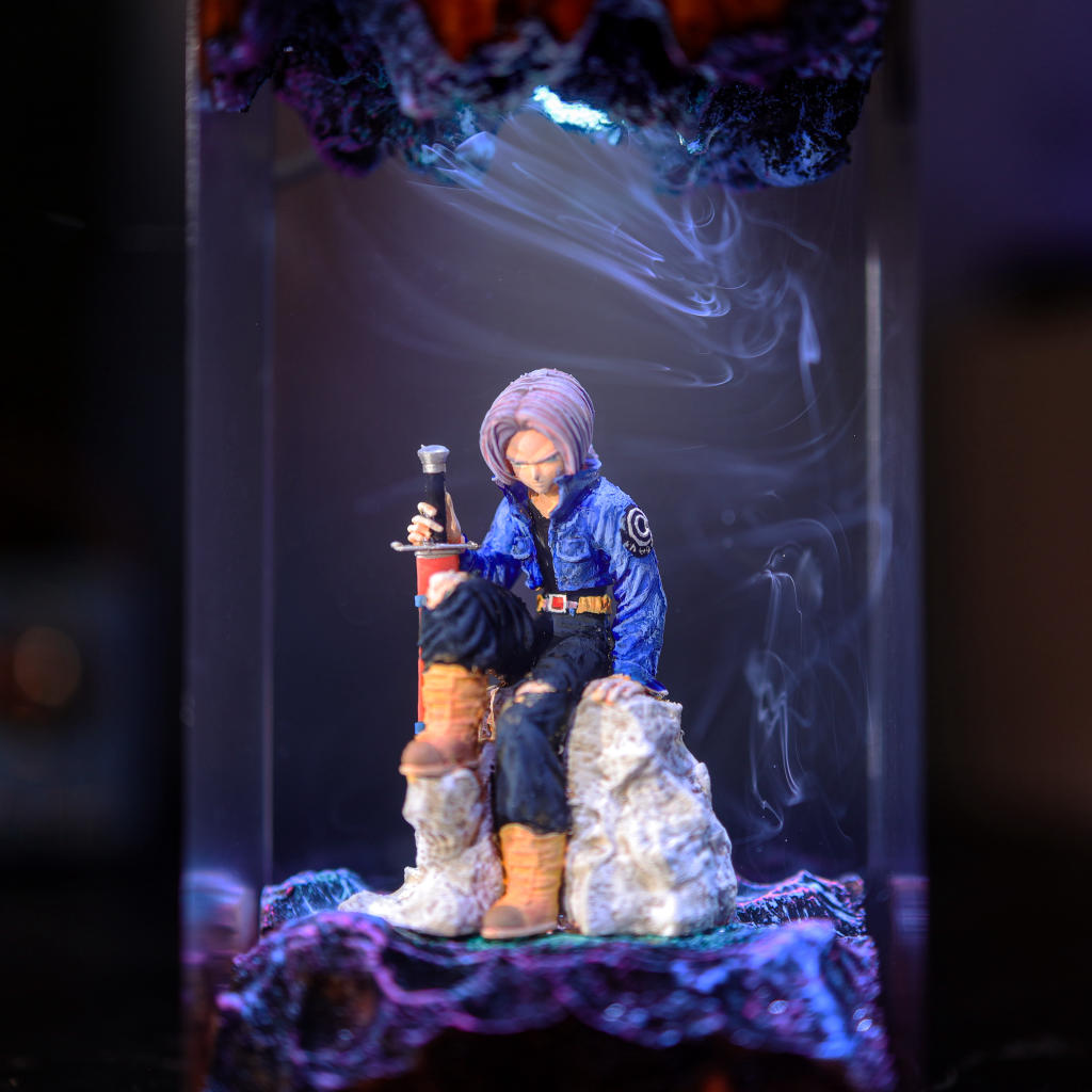 Lavender Warrior Resin Lamp - Image 6