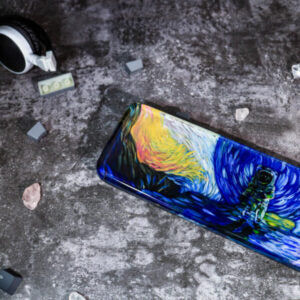 Astronaut keyboard wrist rest Van Gogh style - Image 7